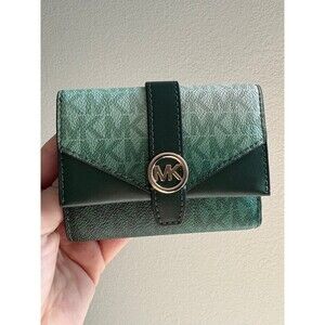 Michael Kors Greenwich green gradient wallet NEW